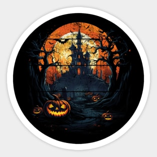 Halloween Haunted House Sticker